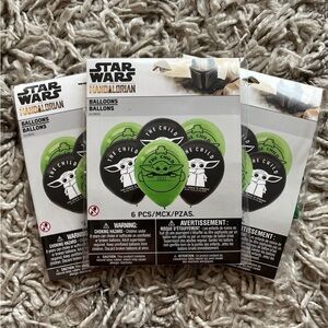 Star Wars The Mandalorian Party Balloon Lot | The Child Baby Yoda x18 NIP Green